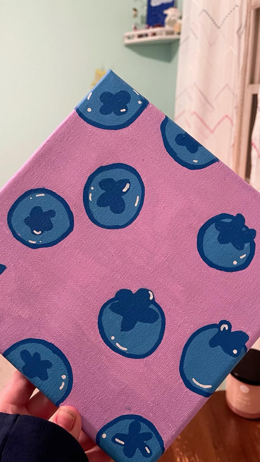 Fun Blueberry Pattern on Pink