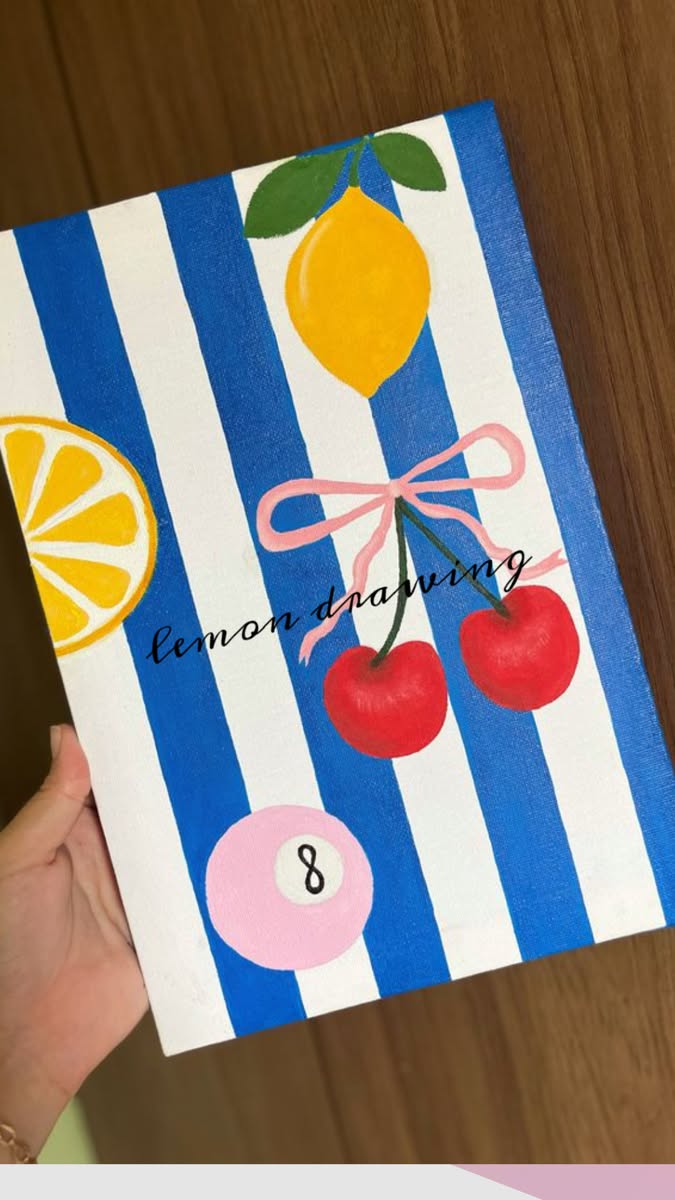 Fun Lemon and Cherry Drawing