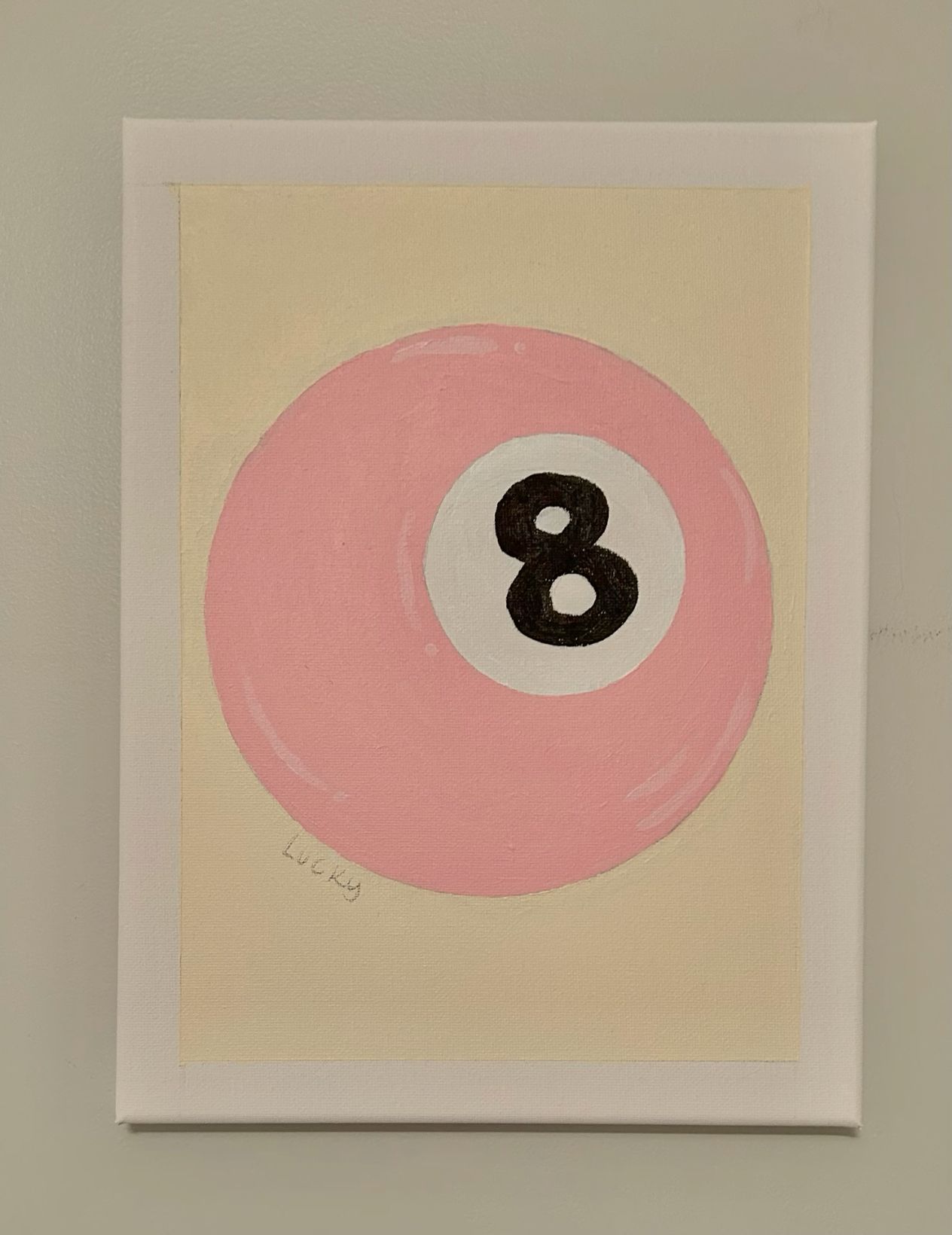 Fun Pink 8-Ball Illustration