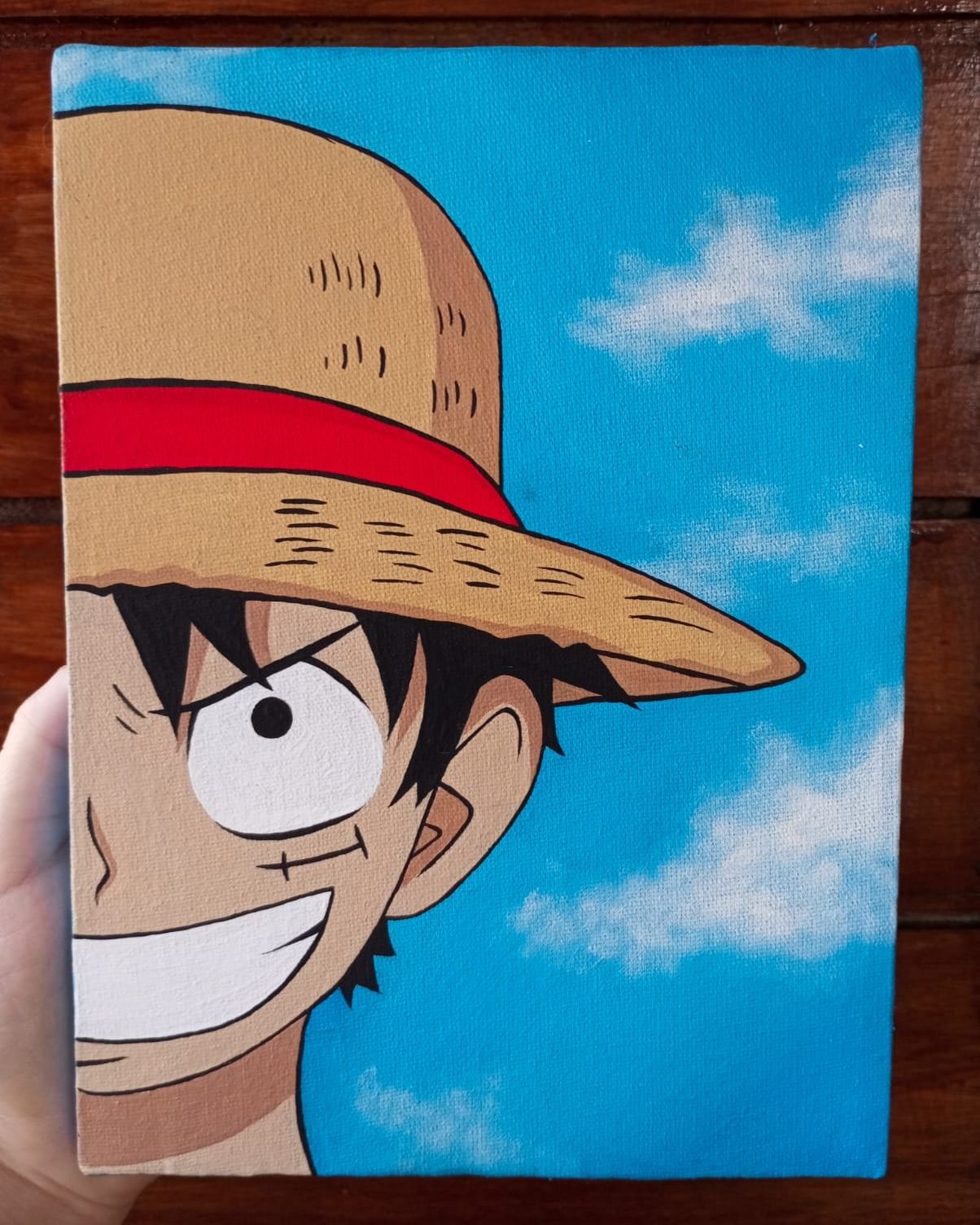 Things to Paint on a Canvas: Iconic Pirate Character with Straw Hat