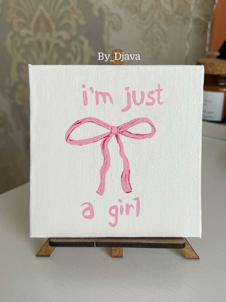 Playful Pink Ribbon with Quote