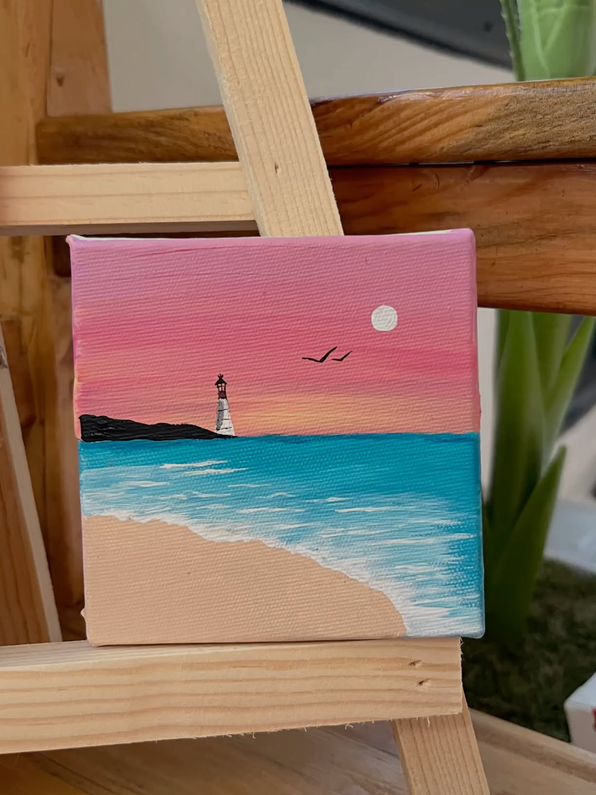 Serene Lighthouse Beach Sunset