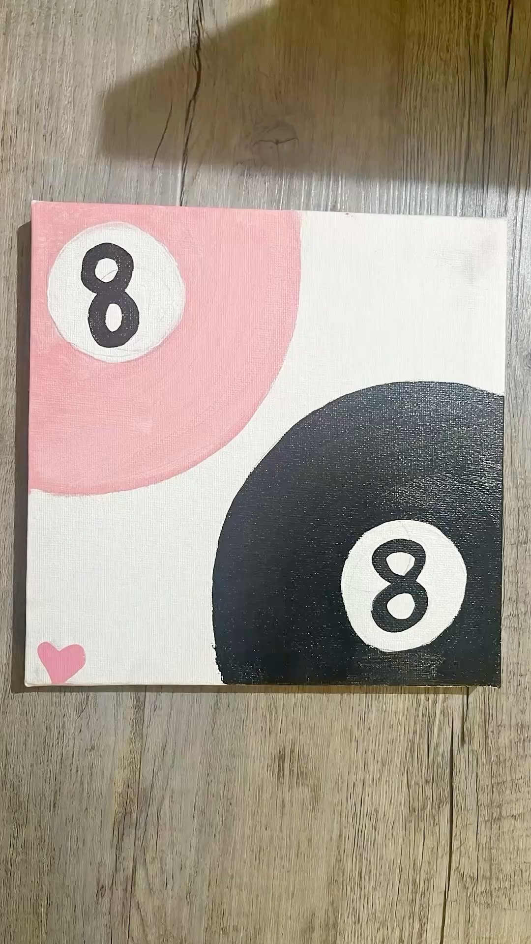 Stylish Pink and Black 8-Ball Design