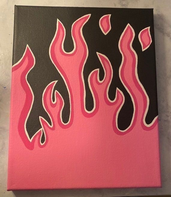 Stylish Pink Flame Design