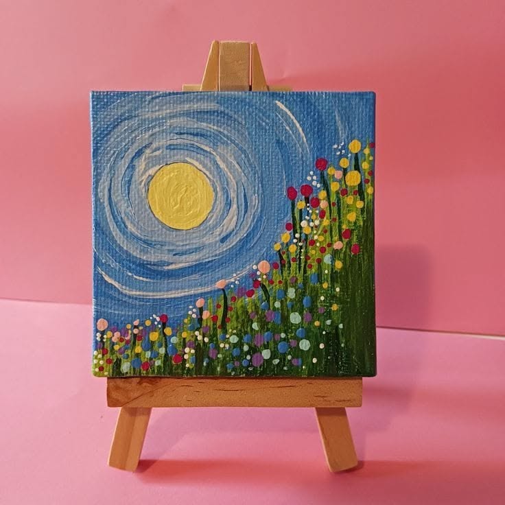Vibrant Flower Field Under a Sunny Sky